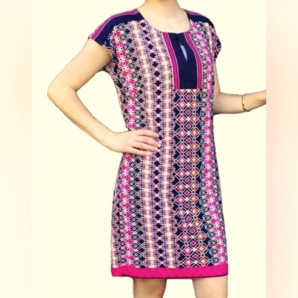 Laundry By Shelli Segal Geometric Boho Sheath Mini Dress - Picture 9 of 9